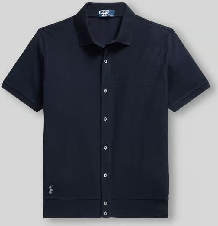 Polo Ralph Lauren regular fit poloshirt met doorlopende knoopsluiting van puur katoen - Foto 2