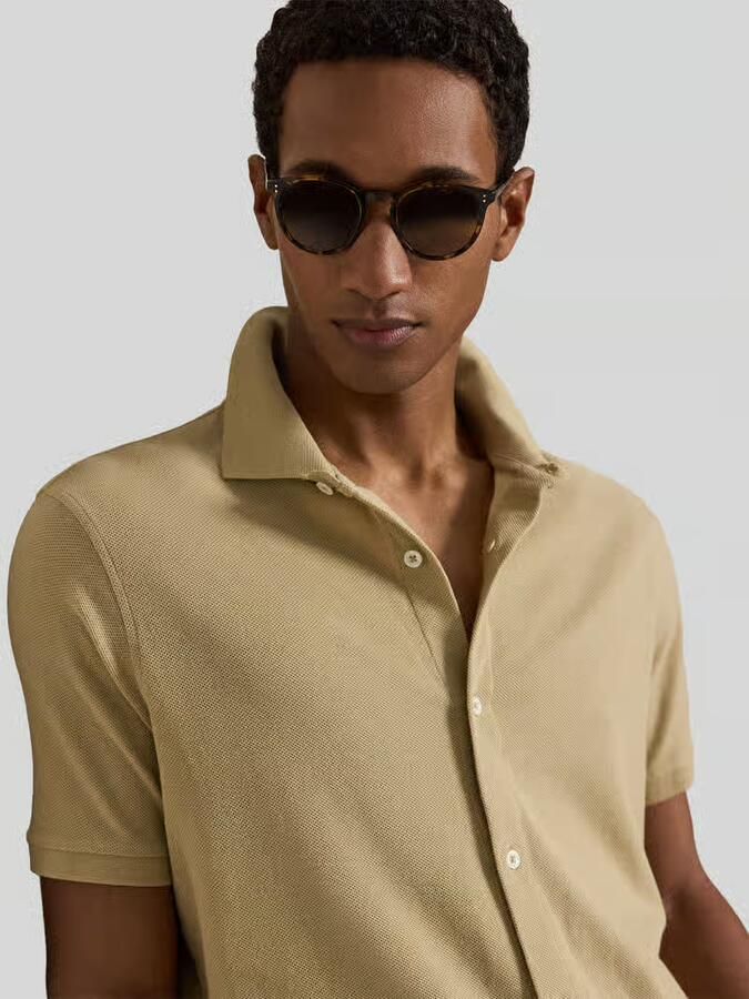 Polo Ralph Lauren regular fit poloshirt met doorlopende knoopsluiting van puur katoen