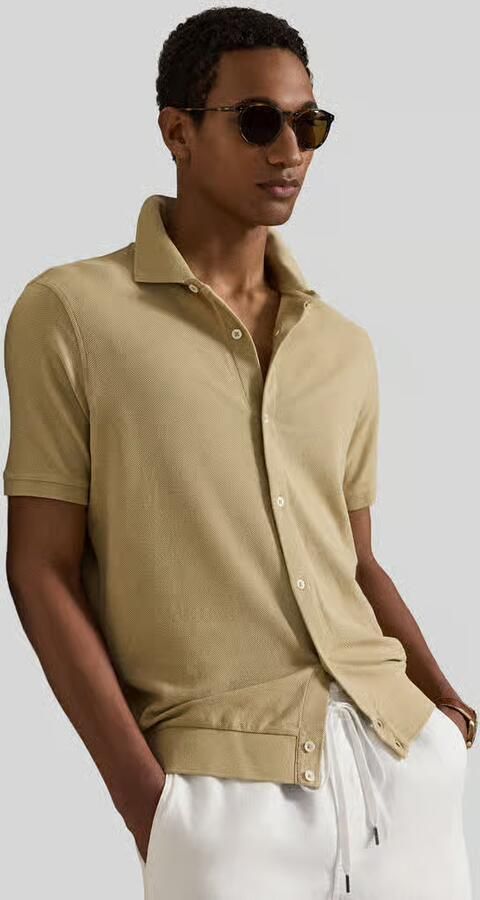 Polo Ralph Lauren regular fit poloshirt met doorlopende knoopsluiting van puur katoen - Foto 2