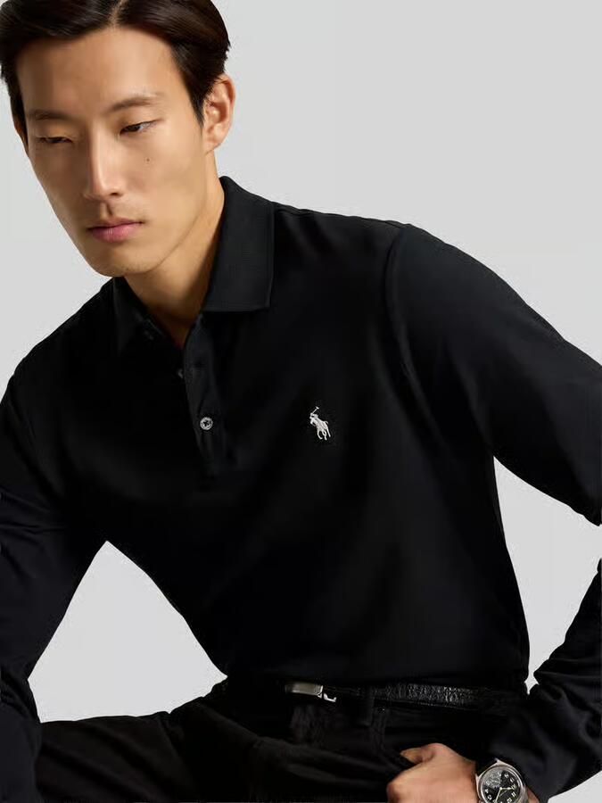 Polo Ralph Lauren Polo Shirt Lange Mouw POLO COUPE AJUSTEE SLIM FIT EN COTON STRECH MESH