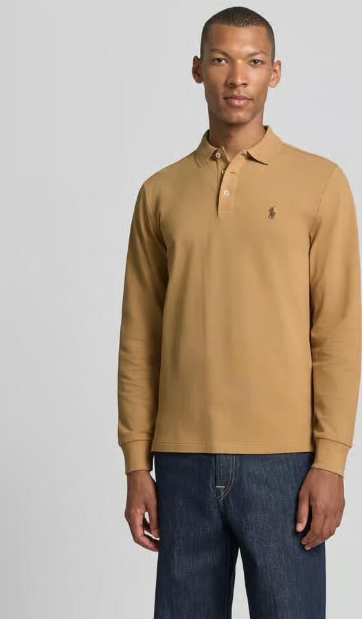 Polo Ralph Lauren Polo Shirt Lange Mouw POLO COUPE AJUSTEE SLIM FIT EN COTON STRECH MESH - Foto 3