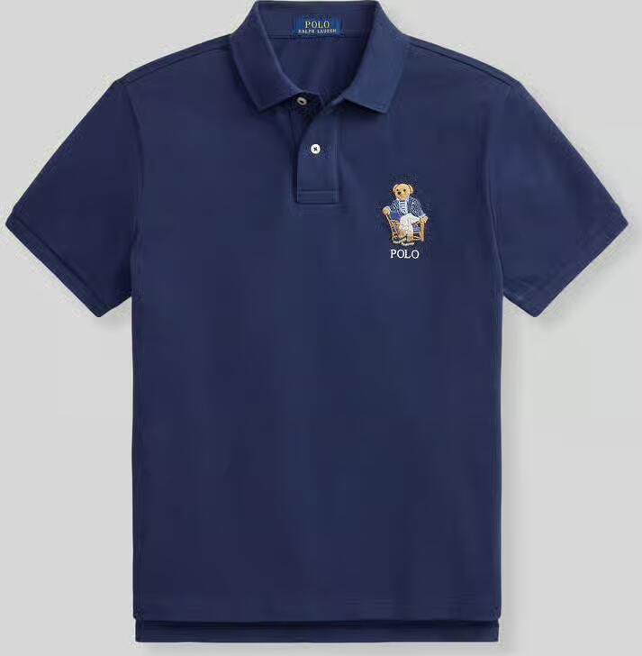 Polo Ralph Lauren regular fit poloshirt met polo bear-stitching - Foto 2