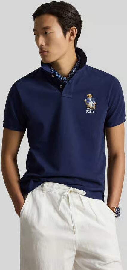 Polo Ralph Lauren regular fit poloshirt met polo bear-stitching - Foto 2