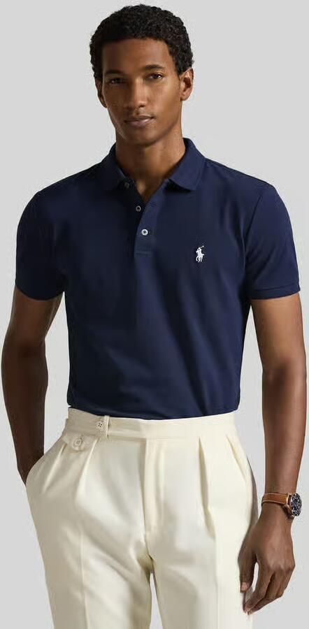 Polo Ralph Lauren Costum slim fit poloshirt van katoenmix - Foto 3