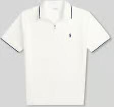 Polo Ralph Lauren regular fit poloshirt van katoenmix met ritssluiting