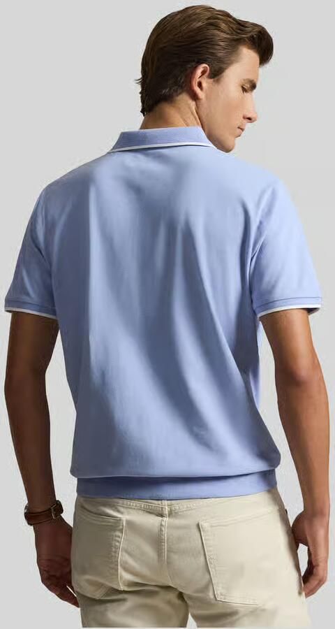 Polo Ralph Lauren regular fit poloshirt van katoenmix met ritssluiting - Foto 2