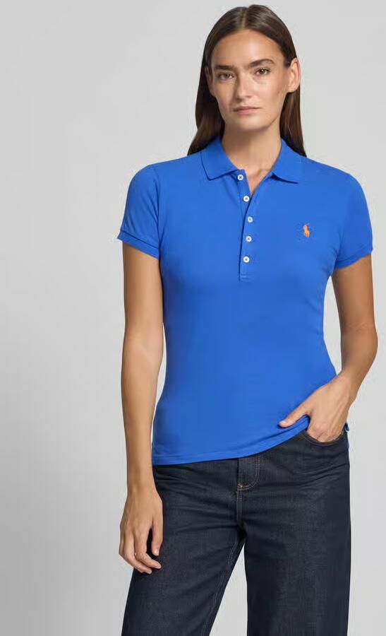Polo Ralph Lauren regular fit poloshirt van katoenmix model 'JULIE' - Foto 4