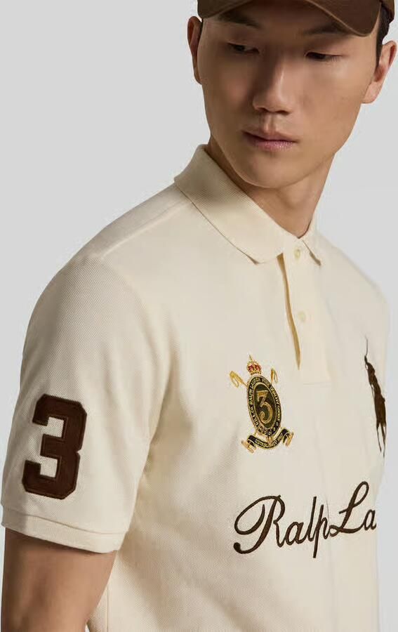 Polo Ralph Lauren regular fit poloshirt van pure katoen met patches en stitchings
