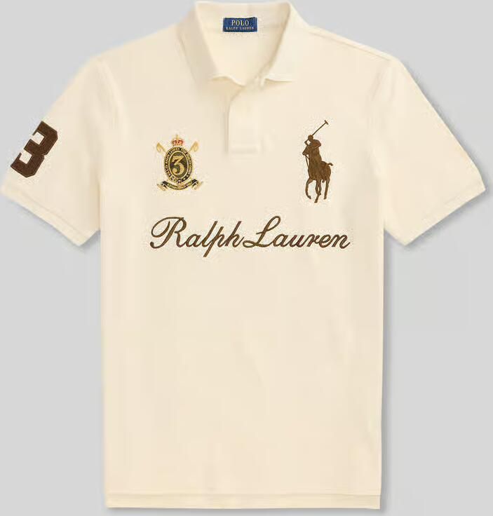 Polo Ralph Lauren regular fit poloshirt van pure katoen met patches en stitchings - Foto 2