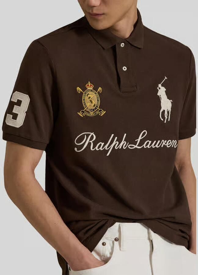 Polo Ralph Lauren regular fit poloshirt van pure katoen met patches en stitchings