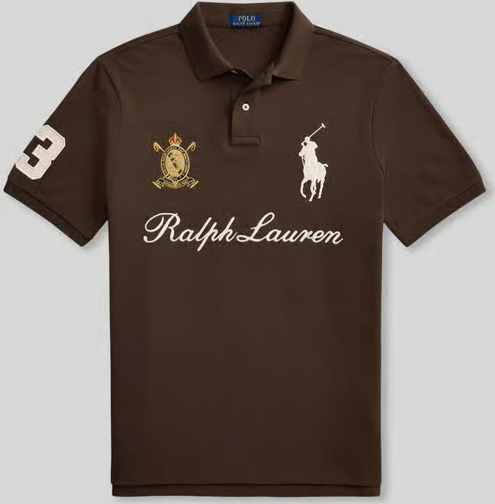 Polo Ralph Lauren regular fit poloshirt van pure katoen met patches en stitchings - Foto 2