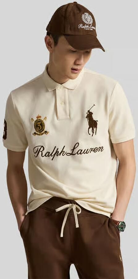 Polo Ralph Lauren regular fit poloshirt van pure katoen met patches en stitchings - Foto 2