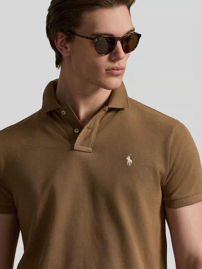 Polo Ralph Lauren Custom slim fit poloshirt van puur katoen