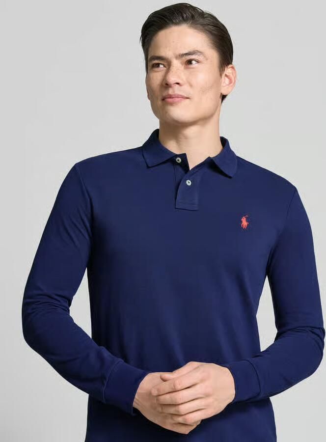 Polo Ralph Lauren Polo Shirt Lange Mouw POLO AJUSTE DROIT EN COTON BASIC MESH LOGO PONY PLAYER - Foto 10