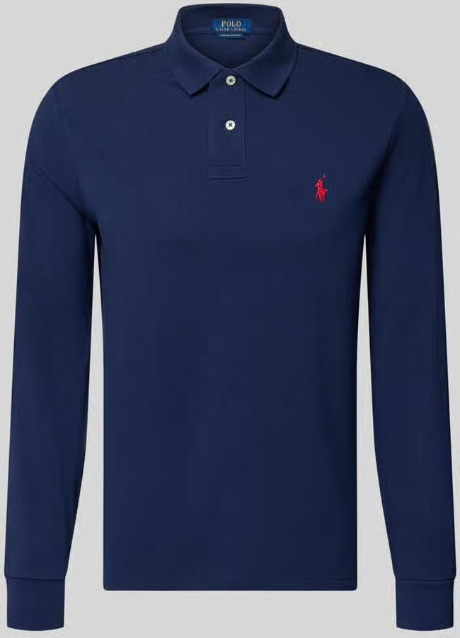 Polo Ralph Lauren Polo Shirt Lange Mouw POLO AJUSTE DROIT EN COTON BASIC MESH LOGO PONY PLAYER - Foto 8
