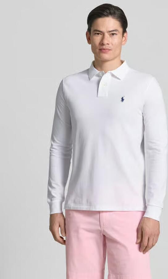 Polo Ralph Lauren Polo Shirt Lange Mouw POLO COUPE DROITE EN COTON BASIC MESH - Foto 3