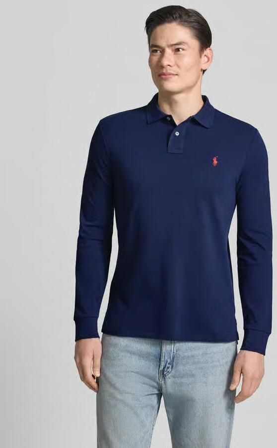 Polo Ralph Lauren Polo Shirt Lange Mouw POLO AJUSTE DROIT EN COTON BASIC MESH LOGO PONY PLAYER - Foto 11
