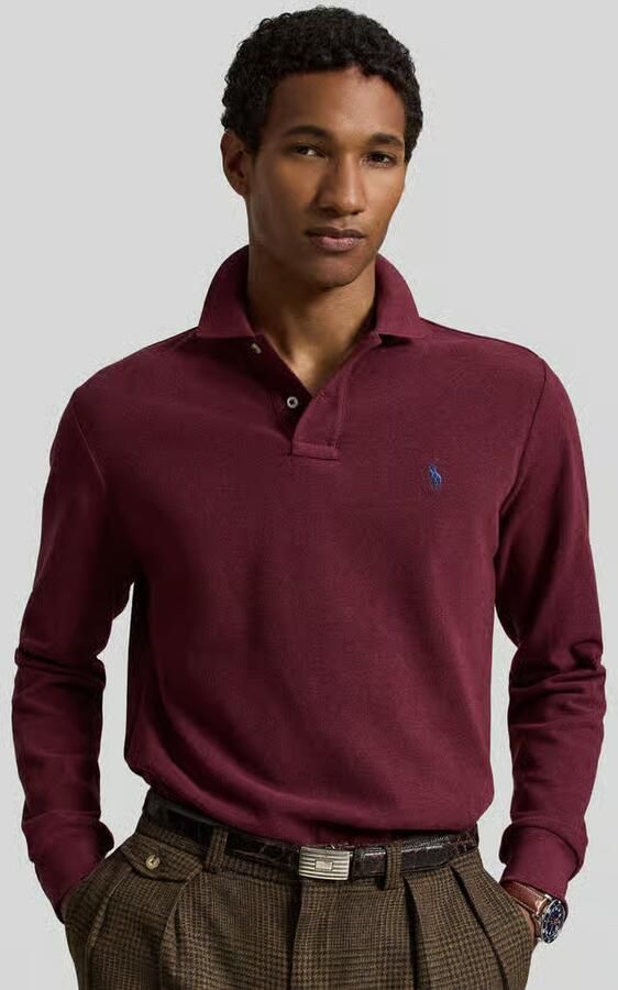 Polo Ralph Lauren Polo Shirt Lange Mouw POLO COUPE DROITE EN COTON BASIC MESH - Foto 3