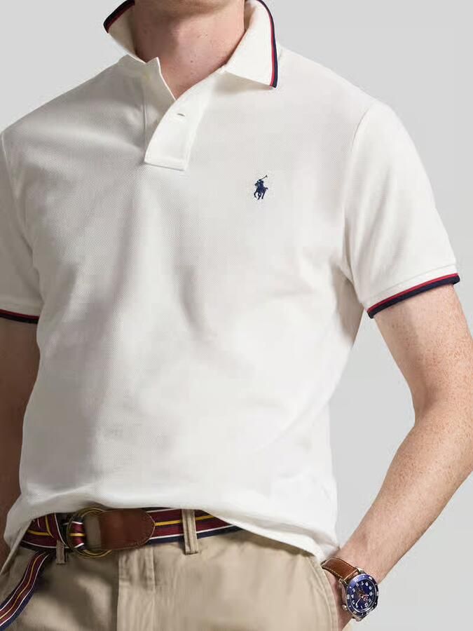 Polo Ralph Lauren regular fit poloshirt van puur katoen met contraststrepen - Foto 3
