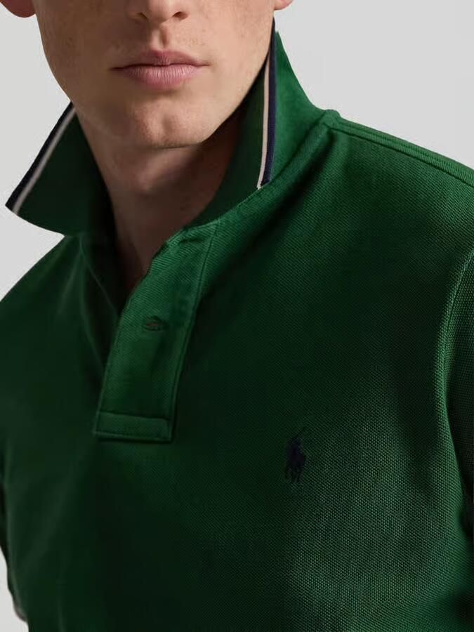 Polo Ralph Lauren Polo Shirt Korte Mouw POLO COUPE DROITE EN COTON BASIC MESH COL RAYE