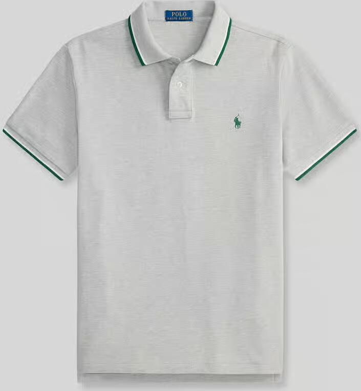 Polo Ralph Lauren Polo Shirt Korte Mouw POLO COUPE DROITE EN COTON BASIC MESH COL RAYE - Foto 2