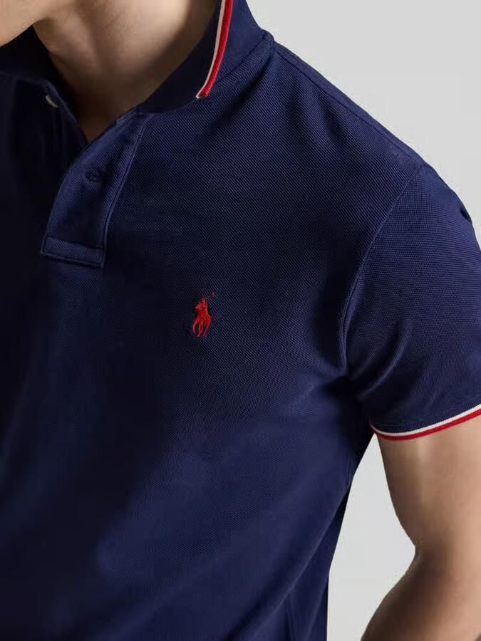 Polo Ralph Lauren regular fit poloshirt van puur katoen met contraststrepen