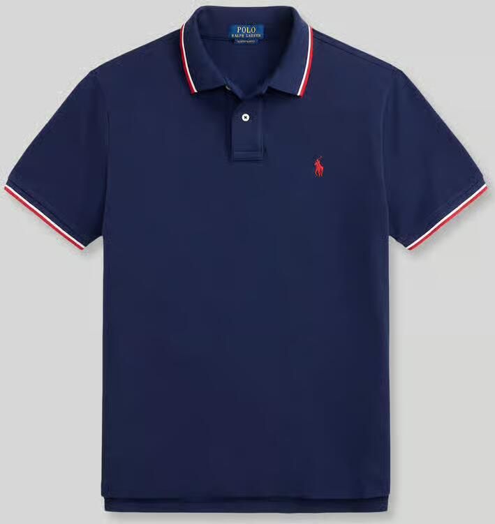 Polo Ralph Lauren regular fit poloshirt van puur katoen met contraststrepen - Foto 2