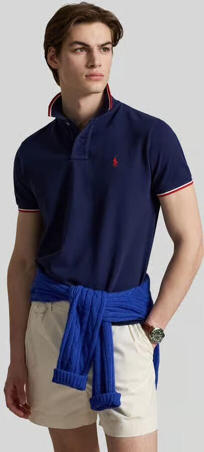 Polo Ralph Lauren regular fit poloshirt van puur katoen met contraststrepen - Foto 3