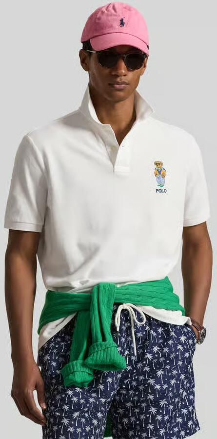 Polo Ralph Lauren regular fit poloshirt van puur katoen met polo bear stitching - Foto 4