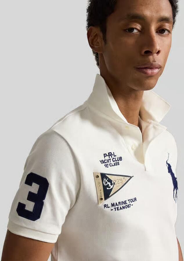 Polo Ralph Lauren regular fit poloshirt van puur katoen met stitchings