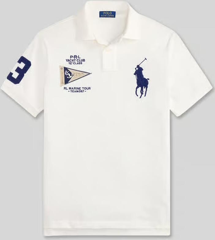 Polo Ralph Lauren regular fit poloshirt van puur katoen met stitchings - Foto 2