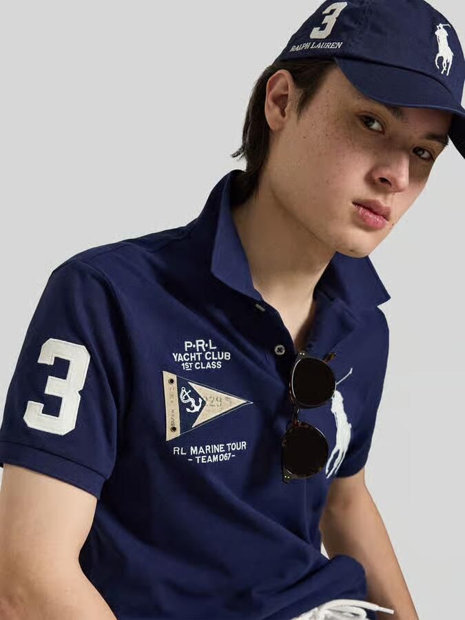 Polo Ralph Lauren regular fit poloshirt van puur katoen met stitchings