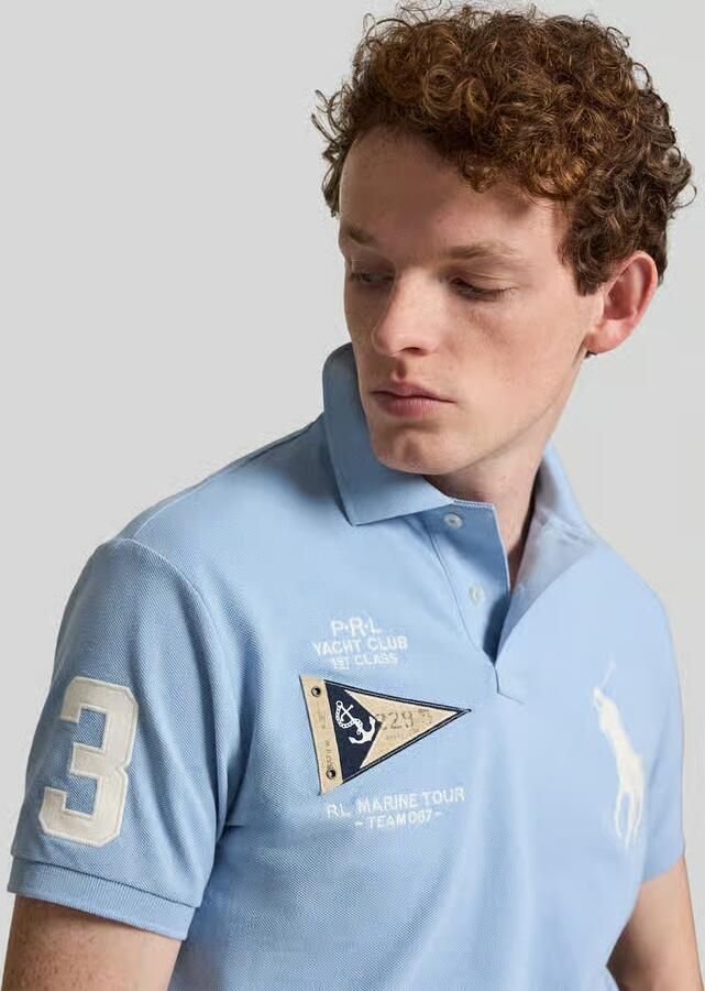 Polo Ralph Lauren regular fit poloshirt van puur katoen met stitchings