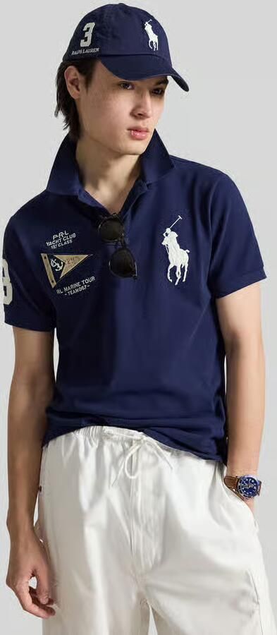 Polo Ralph Lauren regular fit poloshirt van puur katoen met stitchings - Foto 4
