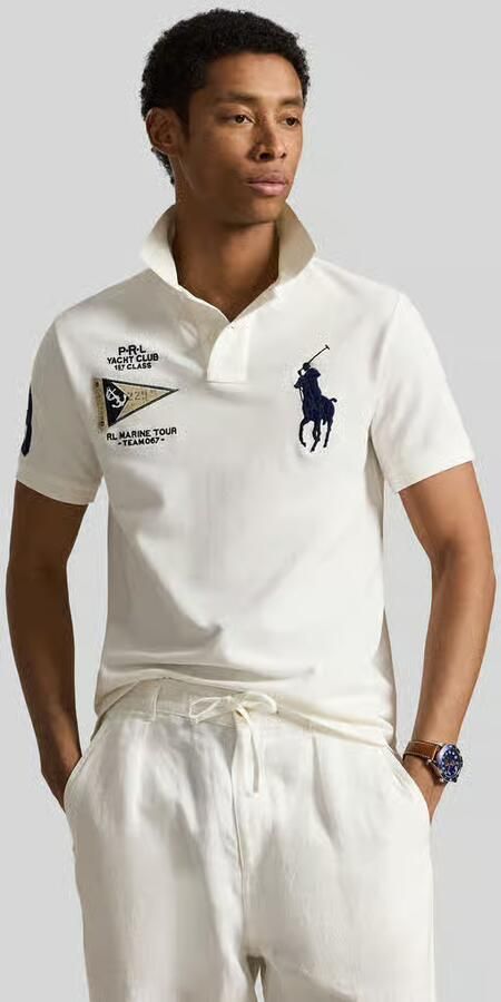 Polo Ralph Lauren regular fit poloshirt van puur katoen met stitchings - Foto 4