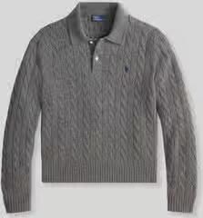 Polo Ralph Lauren Slim fit shirt met lange mouwen van wolmix met kasjmier - Foto 8