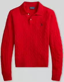 Polo Ralph Lauren Regular fit poloshirt van wolmix met kasjmier-aandeel