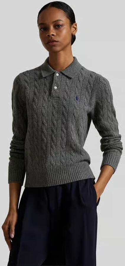 Polo Ralph Lauren Slim fit shirt met lange mouwen van wolmix met kasjmier - Foto 6