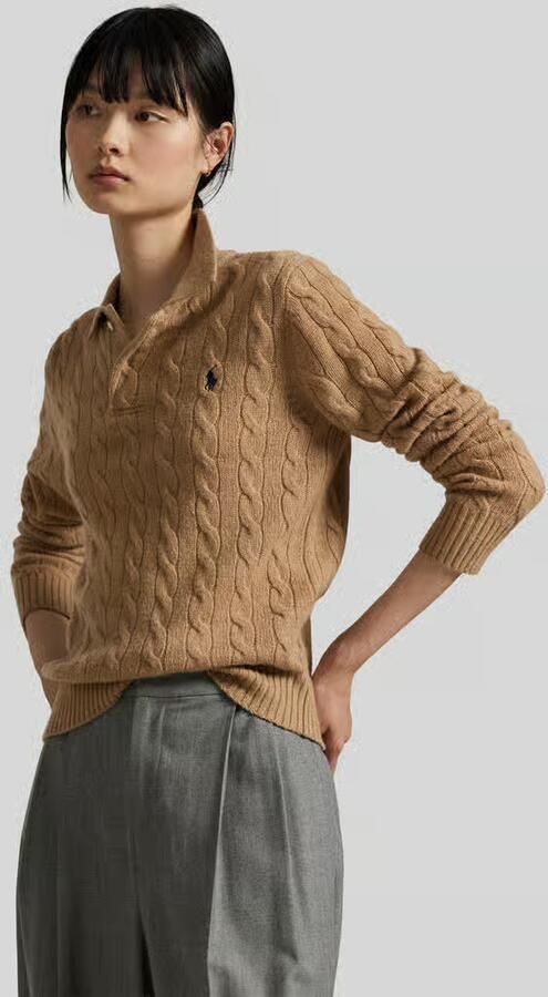 Polo Ralph Lauren Slim fit shirt met lange mouwen van wolmix met kasjmier - Foto 5