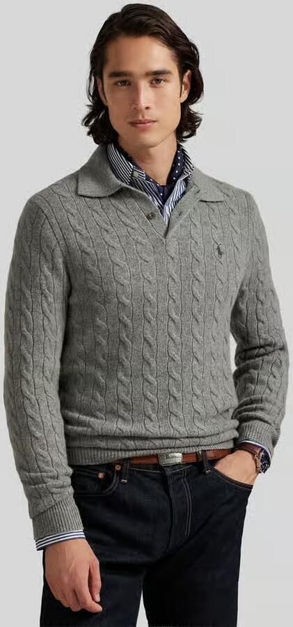 Polo Ralph Lauren Regular fit pullover van mix van wol en kasjmier - Foto 3