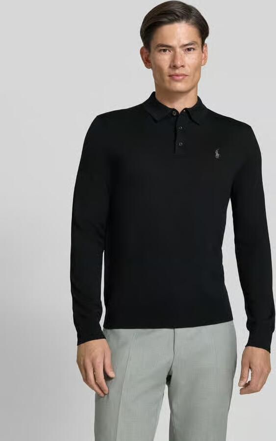 Polo Ralph Lauren Lange Mouw Gebreide Trui Pullover Black Heren - Foto 4