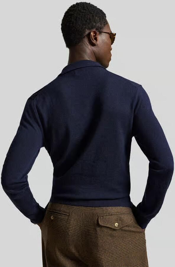 Polo Ralph Lauren Merino Grijs Paard Sweaters Blue Heren - Foto 3
