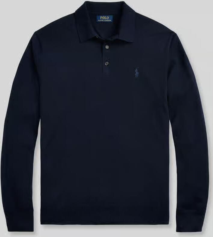 Polo Ralph Lauren Merino Grijs Paard Sweaters Blue Heren - Foto 4