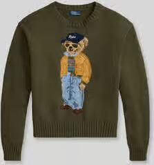 Polo Ralph Lauren Regular fit pullover van zuivere katoen met Polo-Bear-stitching