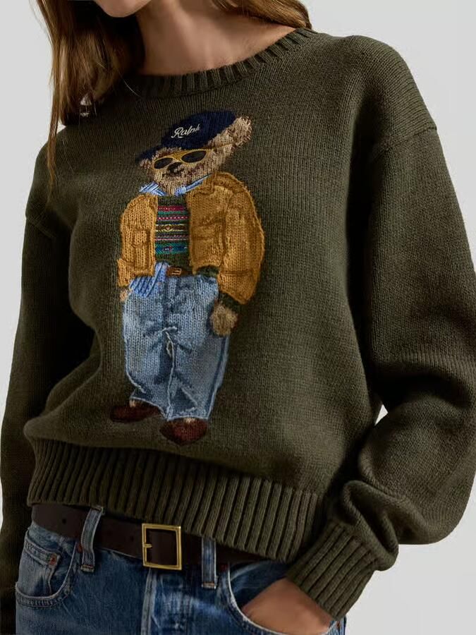 Polo Ralph Lauren Regular fit pullover van zuivere katoen met Polo-Bear-stitching