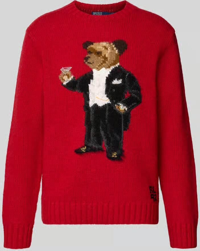 Polo Ralph Lauren Regular fit pullover van zuivere wol met polo bear-intarsia - Foto 2