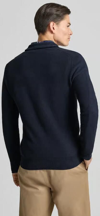 Polo Ralph Lauren Katoen Gebreide Rits Pullover Logo Detail Blue Heren - Foto 3