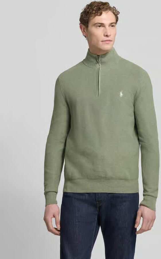 Polo Ralph Lauren Regular fit schipperstrui met labelstitching - Foto 3