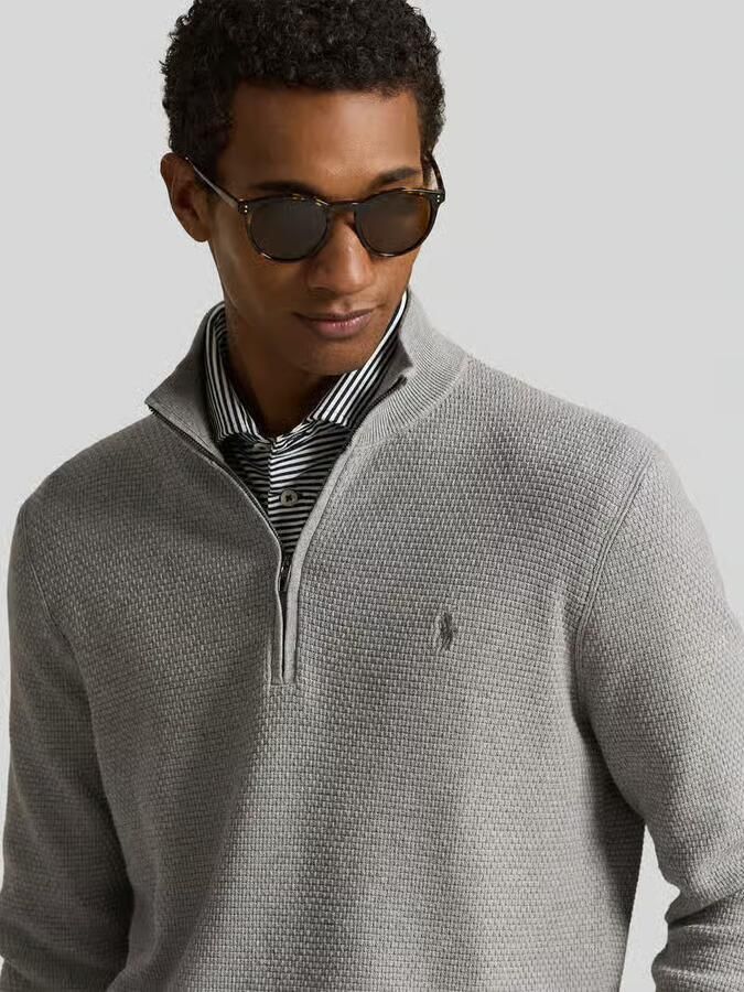 Polo Ralph Lauren regular fit schipperstrui van katoenmix met gestikt logo
