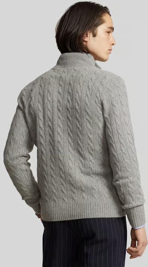 Polo Ralph Lauren Gebreide pullover van een mix van katoen en kasjmier met opstaande kraag - Foto 3
